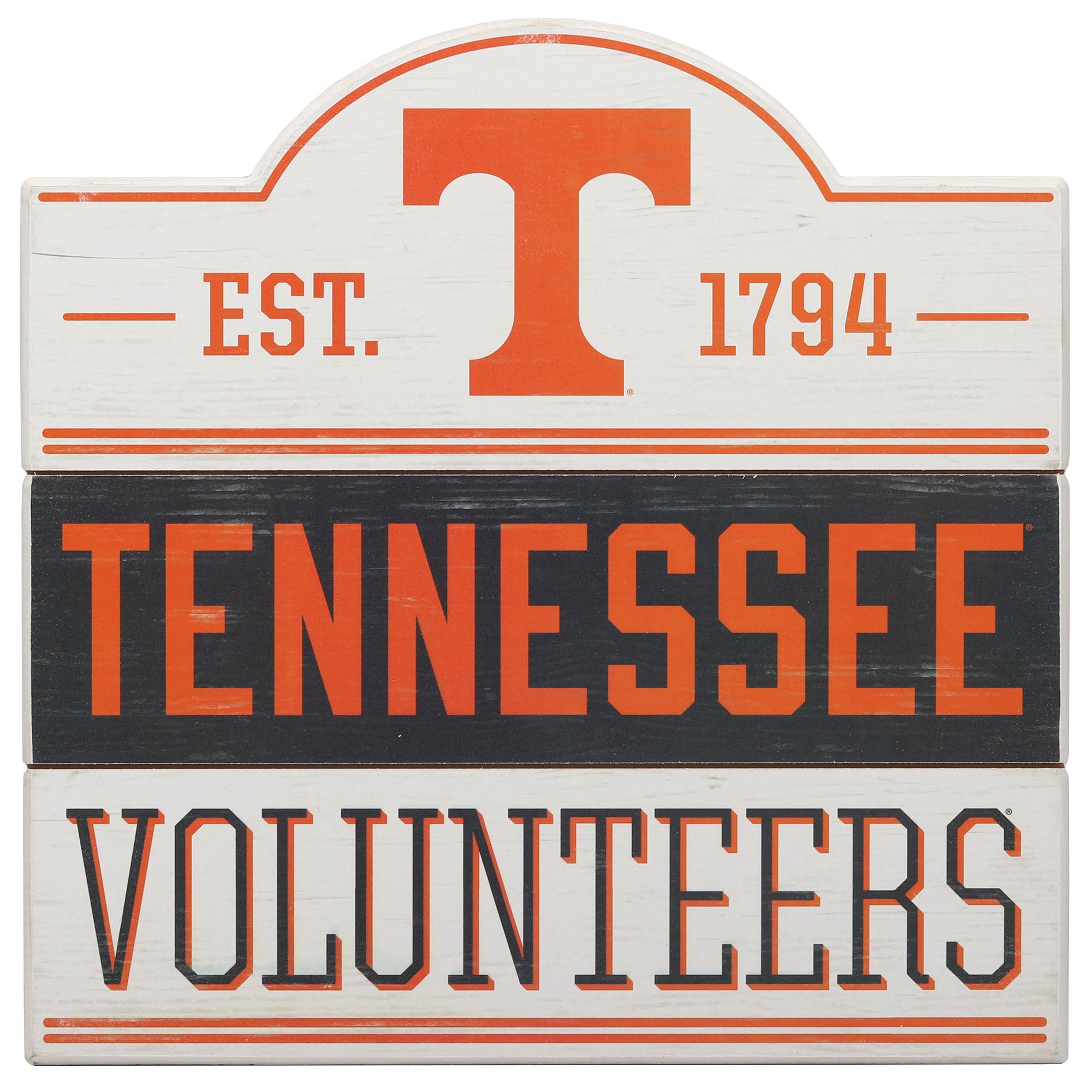 Tennessee Volunteers -  University of Tennessee Knoxville Bump Planked Wood Wall Decor