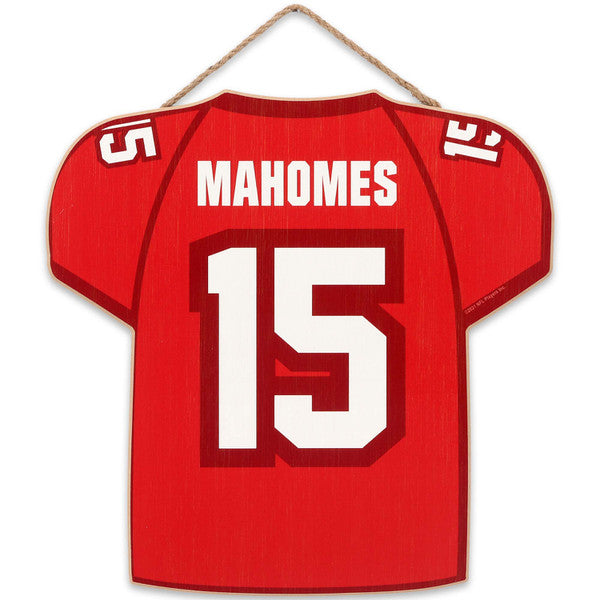 Kansas City Chiefs: NFL Patrick Mahomes - Jersey Wood Hanging Wall Decor