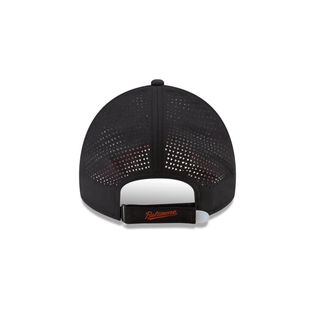 Baltimore Orioles New Era Black Perforated Pivot 9TWENTY Adjustable Hat