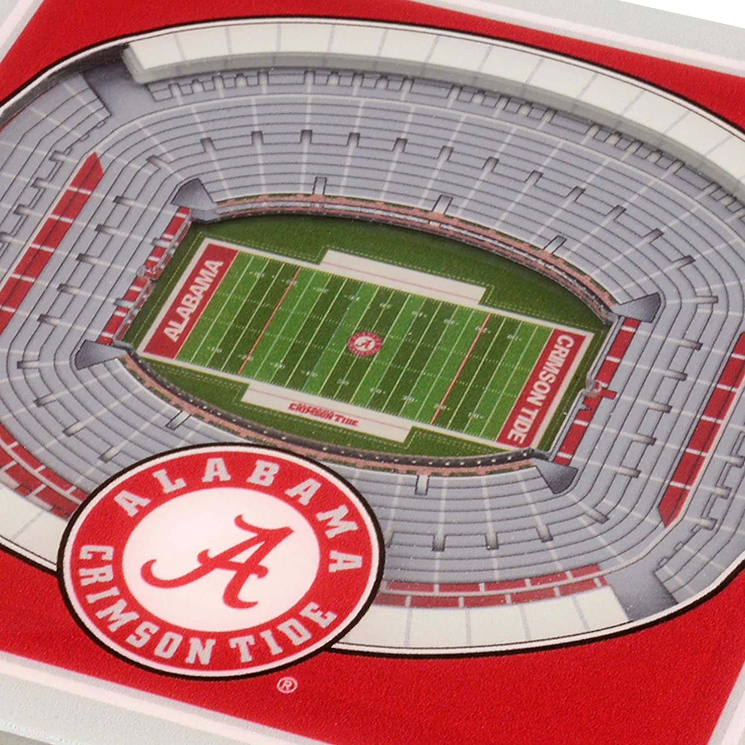 Alabama Crimson Tide 3D StadiumViews Coaster 4" x 4"