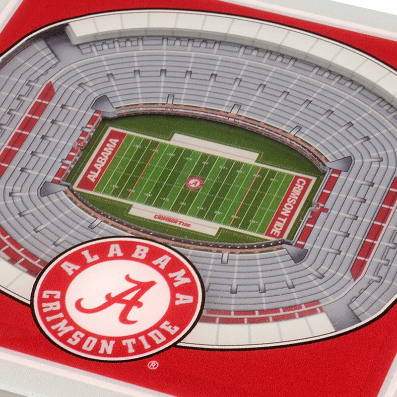 Alabama Crimson Tide 3D StadiumViews Coaster 4" x 4"