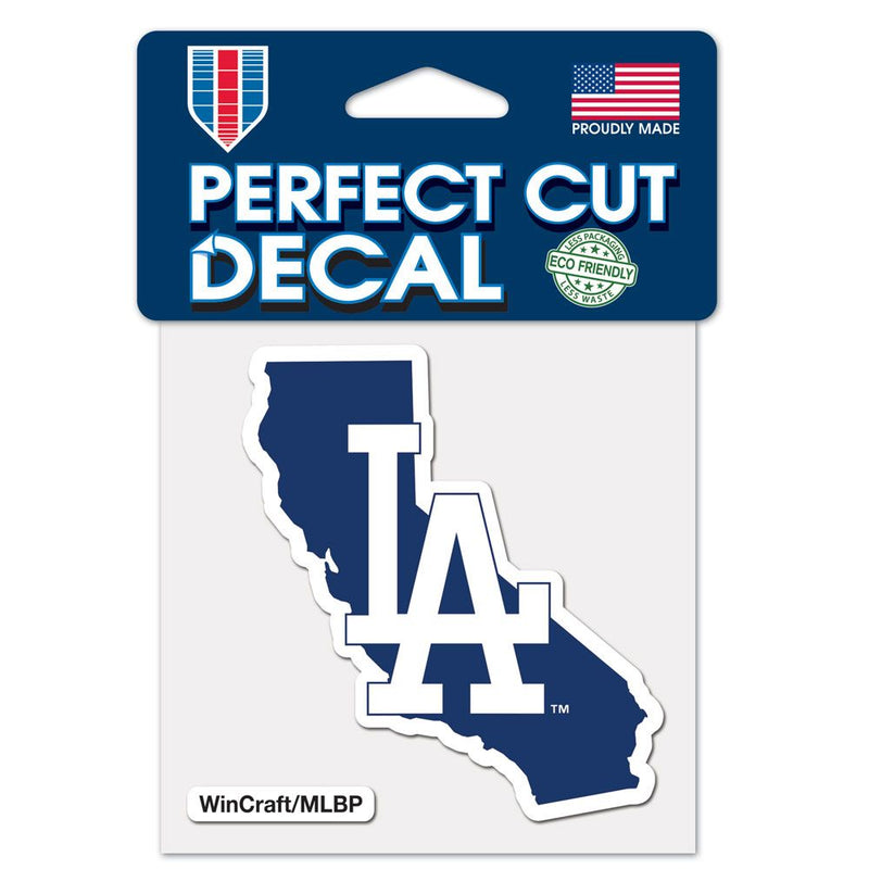 Los Angeles Dodgers - State Perfect Cut Color 4" x 4" Decal