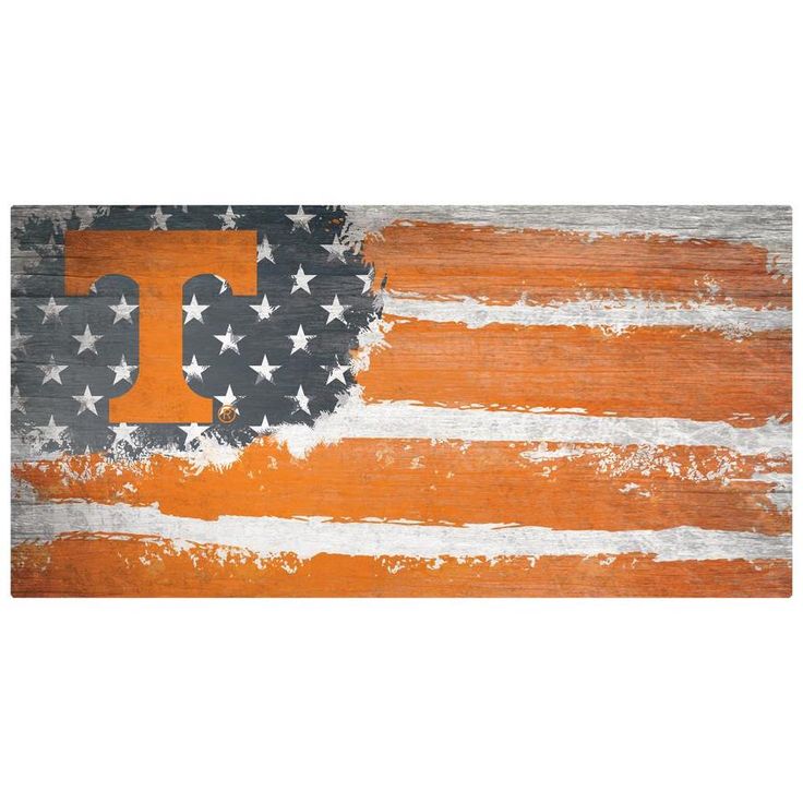 Tennessee Volunteers - Flag Wood Sign