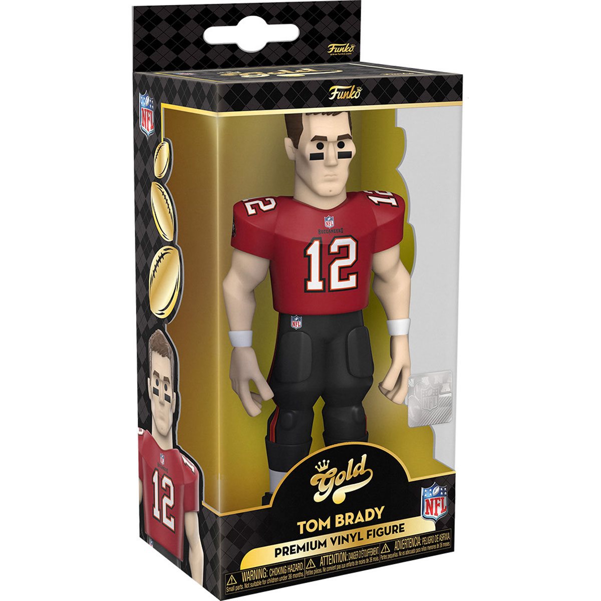 Funko NFL: Tampa Bay Buccaneers - Tom Brady (Home Uniform) 5" Gold Figure (with Chase)