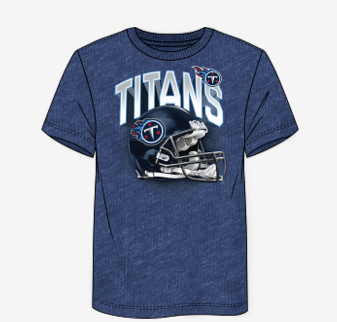Tennessee Titans - Men's Iconic Tri-Blend End Around T-Shirt
