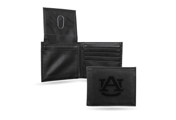 Auburn Tigers - NCAA Leather Black Billfold Wallet