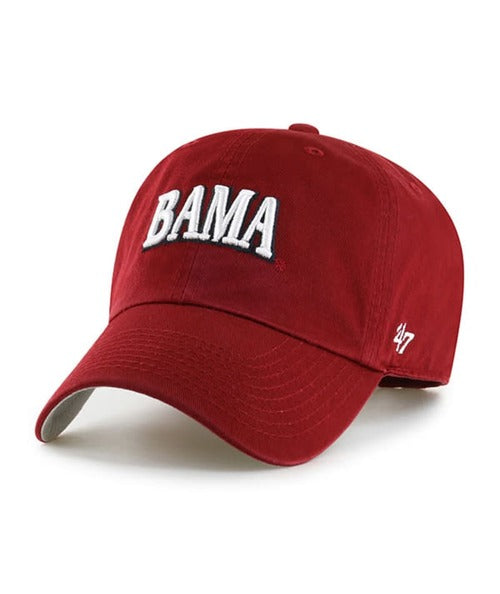 Alabama Crimson Tide - Razor Red Archie Script Clean Up Hat, 47 Brand