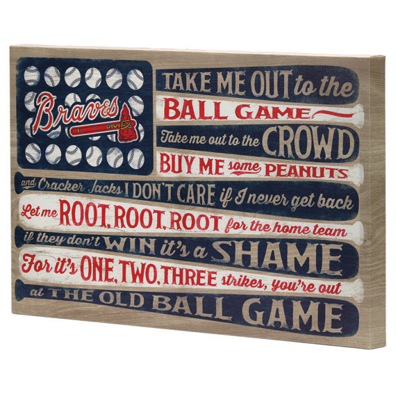 Atlanta Braves Canvas Flag Wall Art