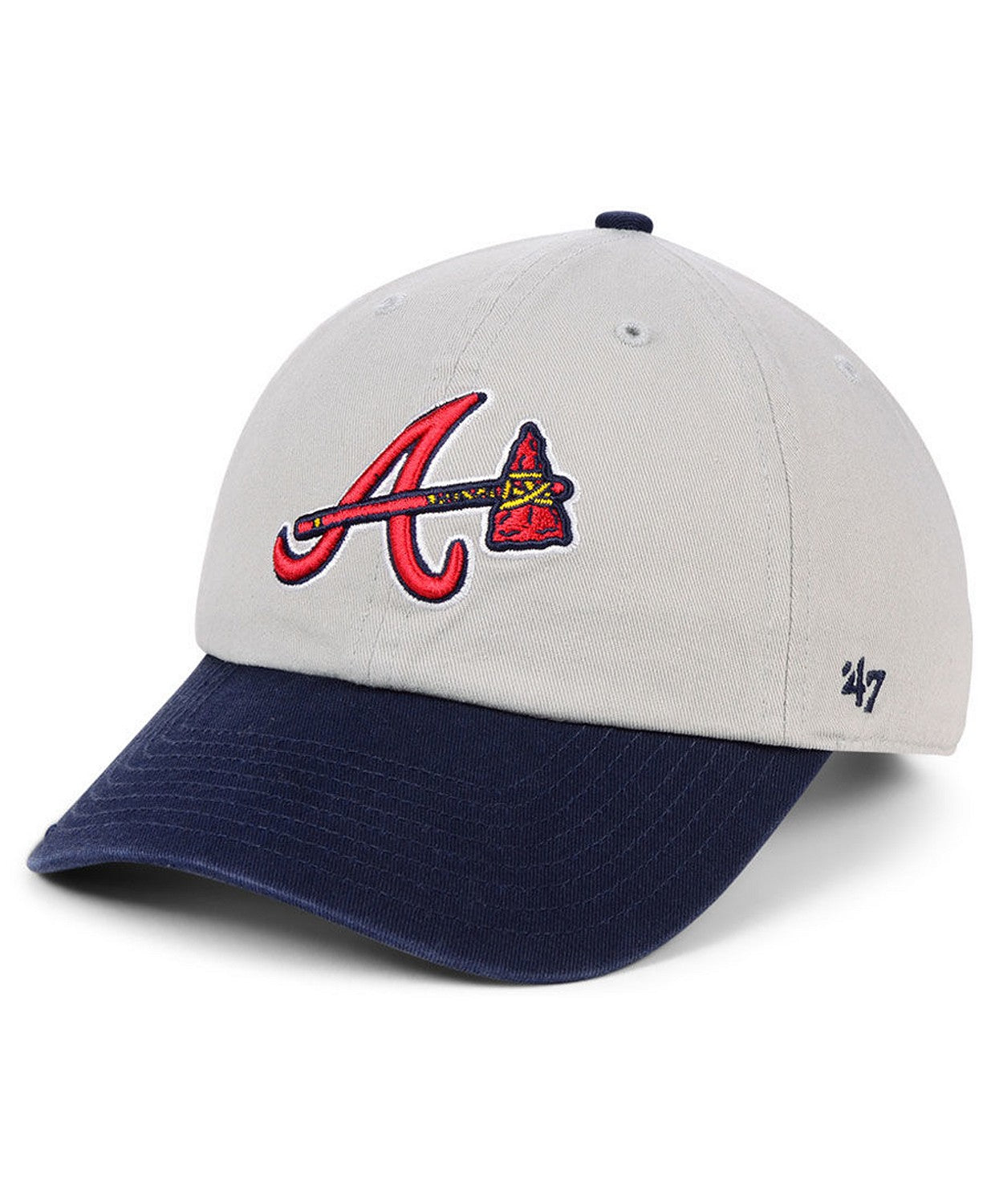 Atlanta Braves Gray 2-Tone '47 Clean Adjustable Hat 