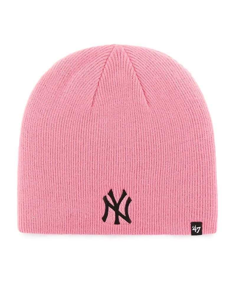 New York Yankees Women’s 47 Brand Pink Rose Knit Beanie Hat