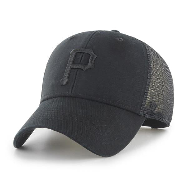Pittsburgh Pirates - Black Out Flagship Wash MVP Adjustable Hat, 47 Brand