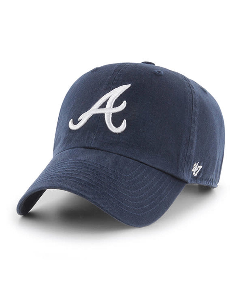Atlanta Braves - Navy Heritage Clean Up Hat, 47 Brand