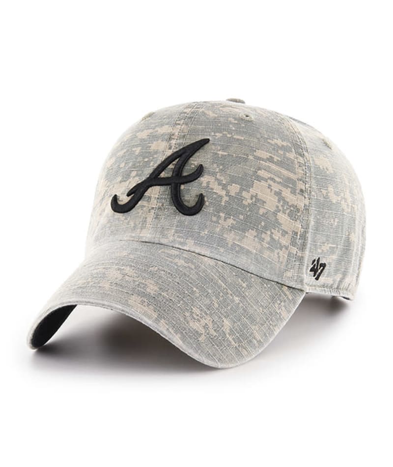 Atlanta Braves - Digital Camo Clean Up Adjustable Hat, 47 Brand