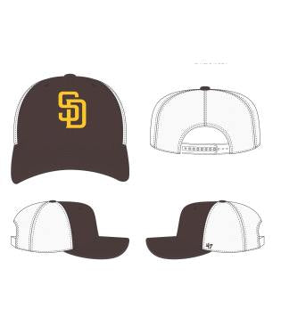 San Diego Padres - Brown Trucker Hat, 47 Brand