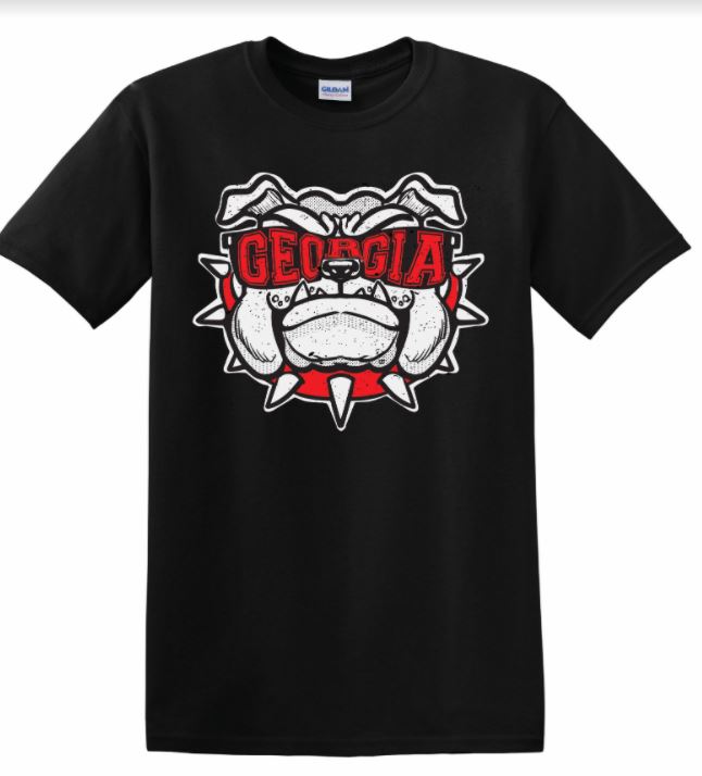 Georgia Bulldogs - Short Sleeve Dog Face T-Shirt