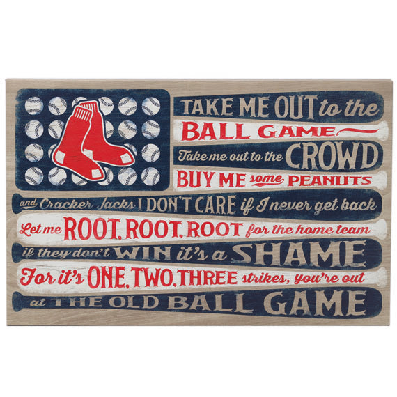 Boston Red Sox Canvas Flag Wall Art