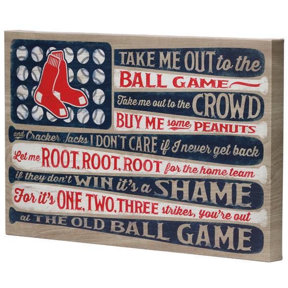 Boston Red Sox Canvas Flag Wall Art