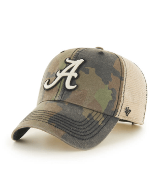 Alabama Crimson Tide - Frontline Green Camo Burnett Hat, 47 Brand