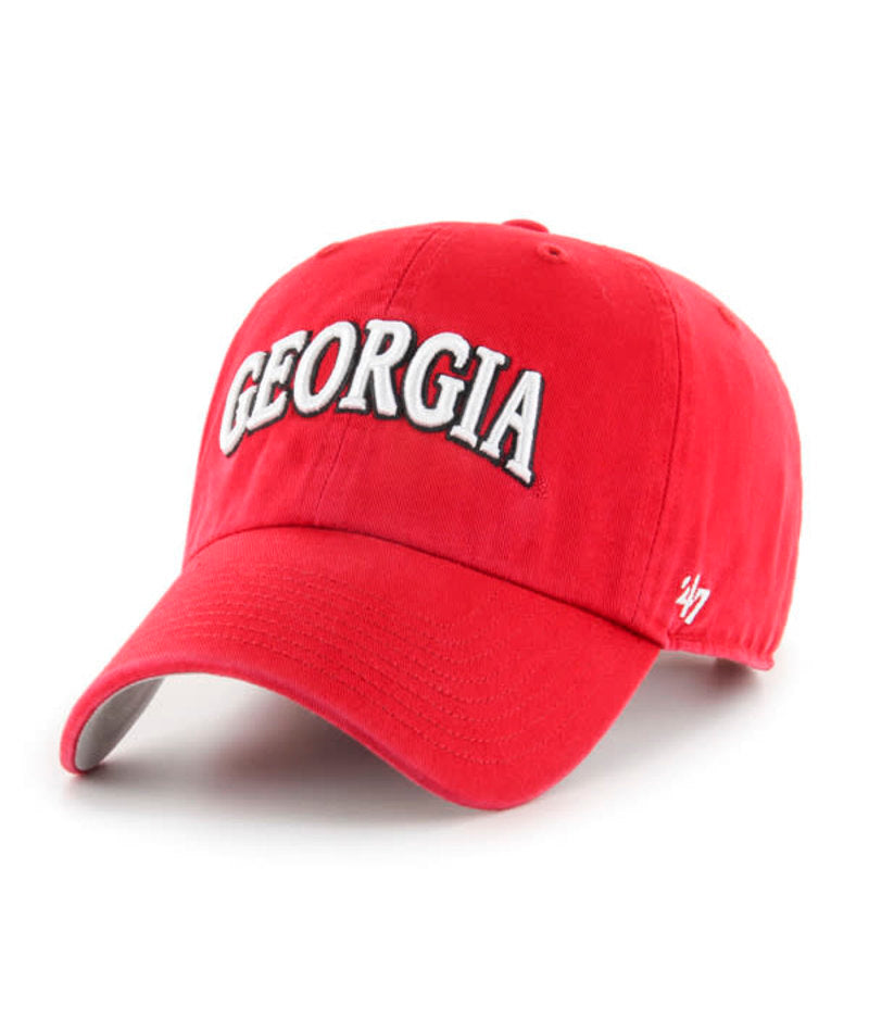 Georgia Bulldogs - Red Archie Script Clean Up Hat, 47 Brand