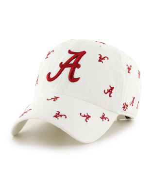 Alabama Crimson Tide - White Confetti Clean Up Hat, 47 Brand
