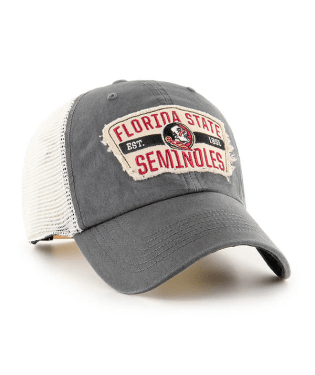 Florida State Seminoles - Charcoal Crawford Clean Up Hat, 47 Brand