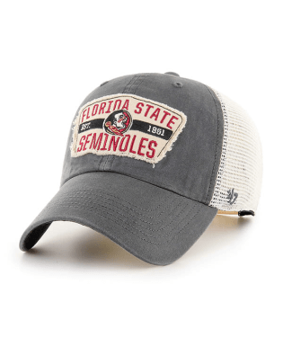 Florida State Seminoles - Charcoal Crawford Clean Up Hat, 47 Brand