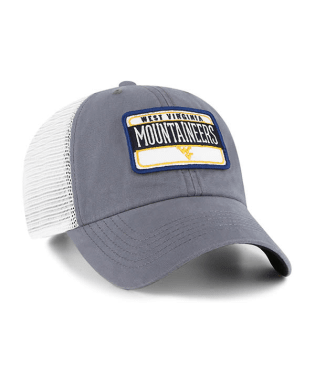 West Virginia Mountaineers - Navy Fluid Two-Tone Clean Up Hat, 47 Brand