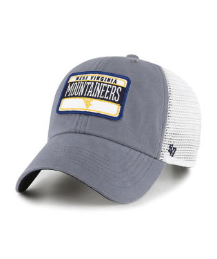 West Virginia Mountaineers - Navy Fluid Two-Tone Clean Up Hat, 47 Brand