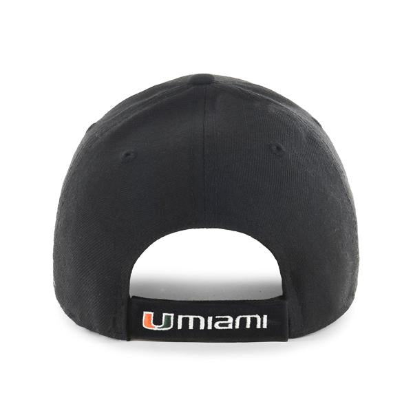 Miami Hurricanes - Black MVP Hat, 47 Brand