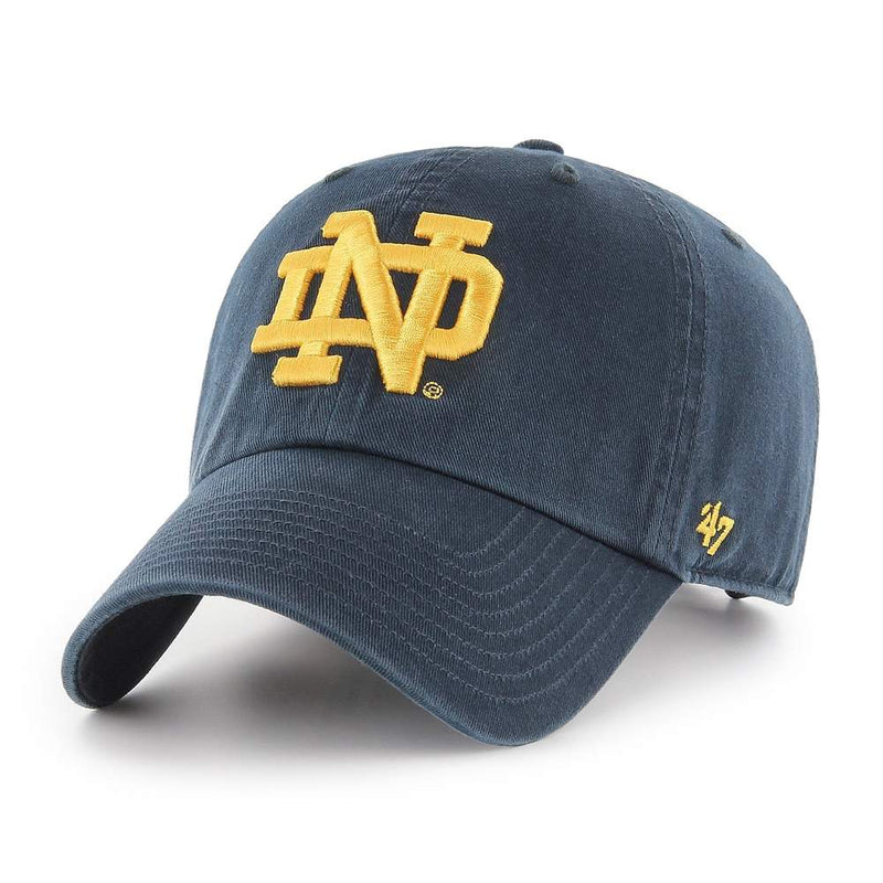 Notre Dame Standalon - Navy Clean Up Hat, 47 Brand
