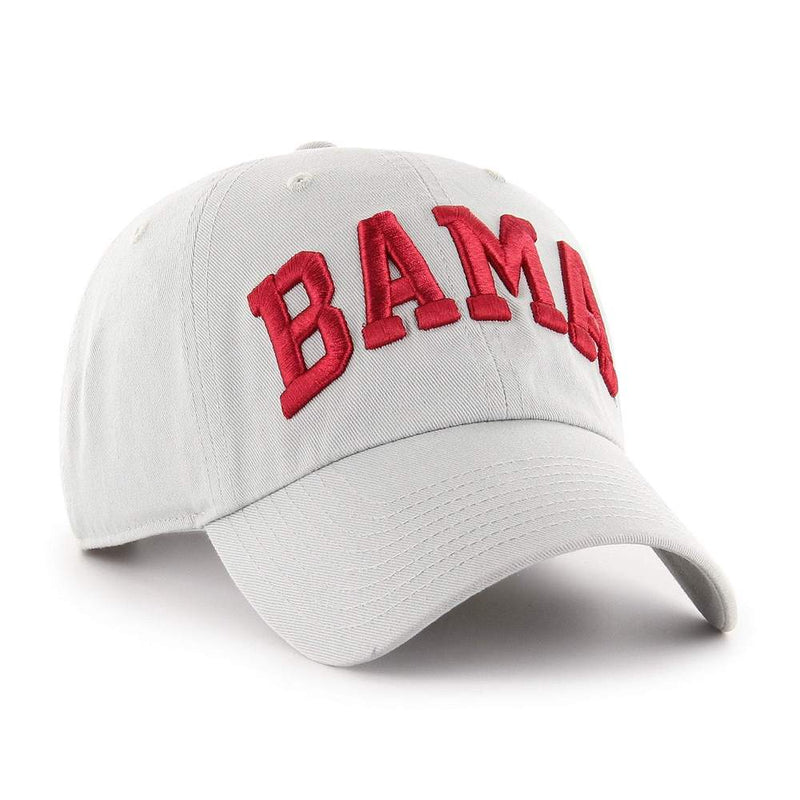 Alabama Crimson Tide - Gray Script Clean Up Adjustable Hat, 47 Brand