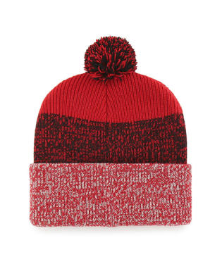 Georgia Bulldogs - Red Static Cuf Knit Hat with Pom, 47 Brand