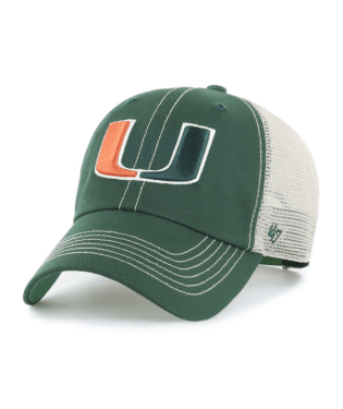 Miami Hurricanes - Dark Green Trawler Clean Up Hat, 47 Brand