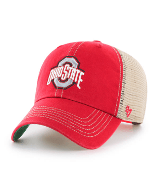 Ohio States Buckeyes - Red Trawler Clean Up Hat, 47 Brand