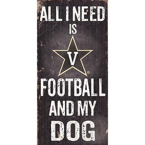 Vanderbilt Commodores Football And My Dog Wooden Rope Sign