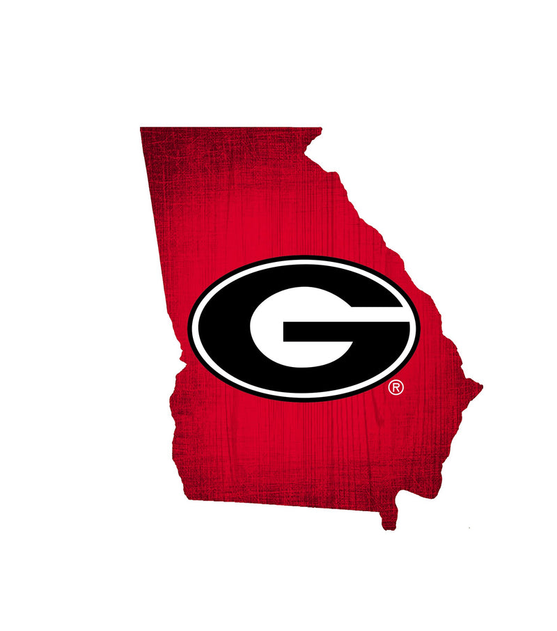 Georgia Bulldogs State Team Color Logo Sign