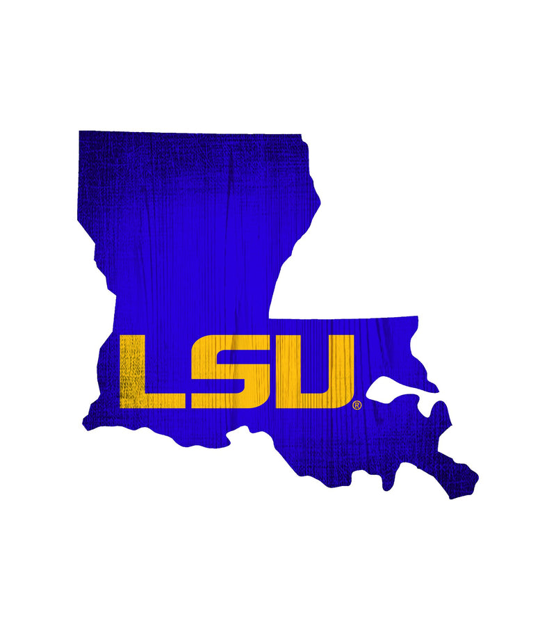 LSU Tigers State Team Color Logo Sign