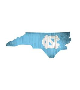 North Carolina Tar Heels - Team Logo State 12" Wood Sign