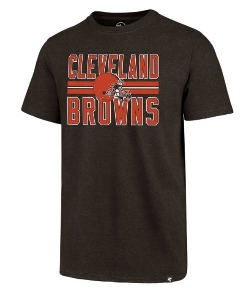 Cleveland Browns - Block Stripe Club Brown T-Shirt