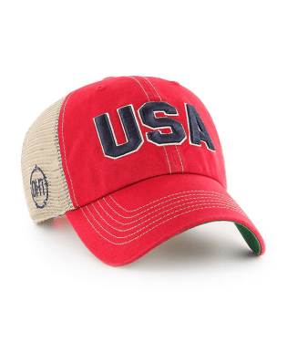 Operation Hat Trick (OHT) - USA Red Clean Up Trawler Hat, 47 Brand