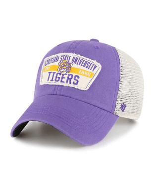 LSU Tigers - Vin Vintage Purple Crawford Clean Up Hat, 47 Brand