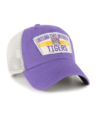 LSU Tigers - Vin Vintage Purple Crawford Clean Up Hat, 47 Brand