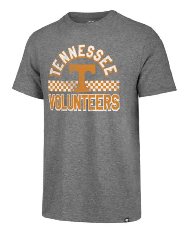 Tennessee Volunteers - Vintage Grey Team Stripe Match T-Shirt