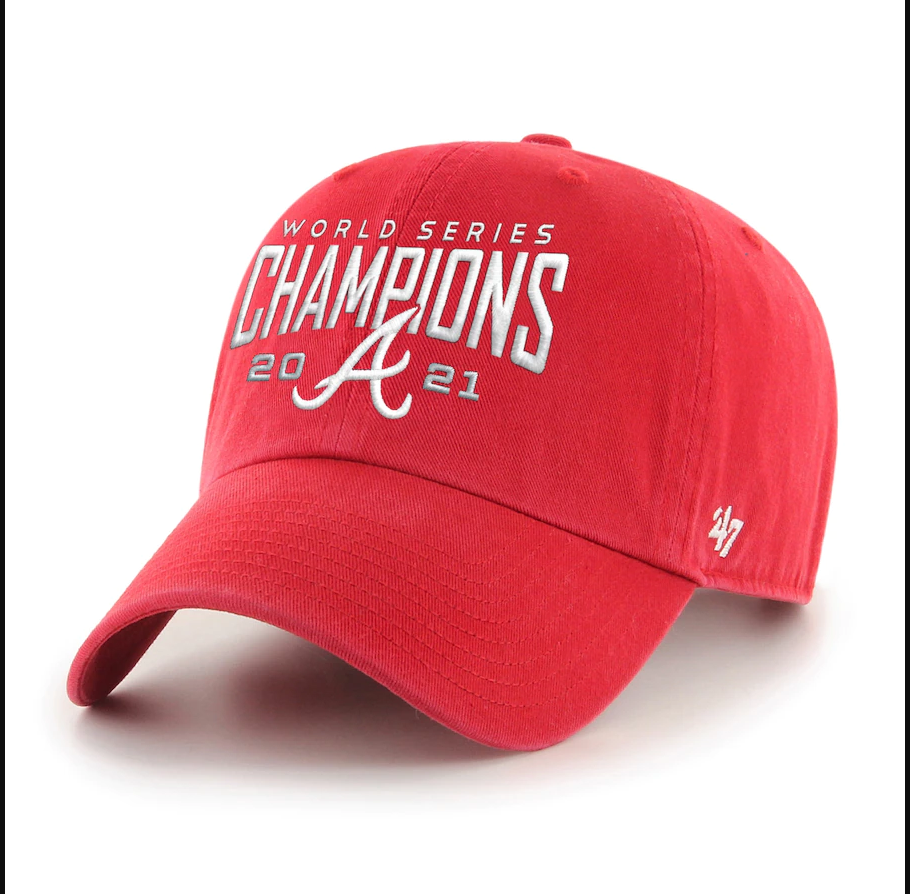 Atlanta Braves - World Series Champions Red Clean Up Hat, 47 Brand