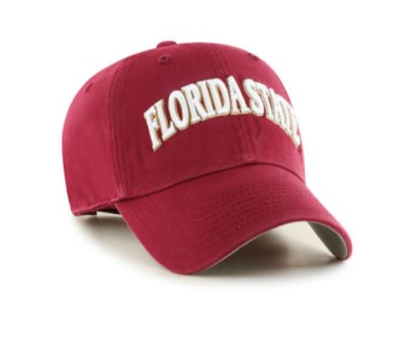 Florida State Seminoles - Cardinal Arch Script Brand Clean Up Hat, 47 Brand
