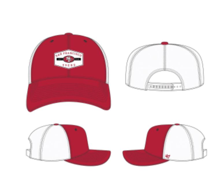 San Francisco 49ers - Red Convoy Trucker Hat, 47 Brand
