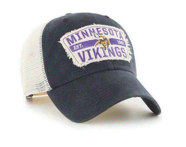 Minnesota Vikings - Vintage Black Crawford Clean Up Hat, 47 Brand