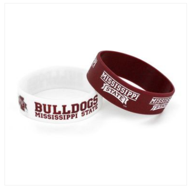 Mississippi State - Wide Bracelets (2 Pack)