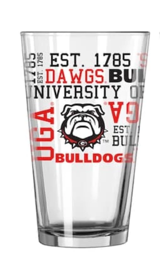 Boelter Georgia Bulldogs Spirit Pint Glass