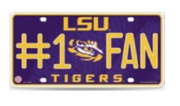 LSU Tigers - NCAA Metal License Plate Tag